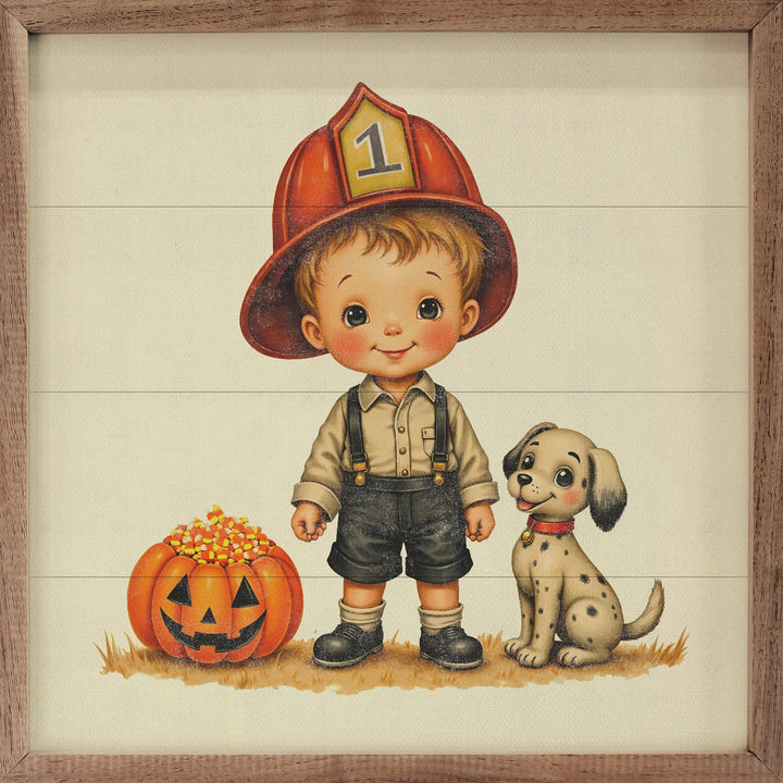 Cute Fireman Trick Or Treat