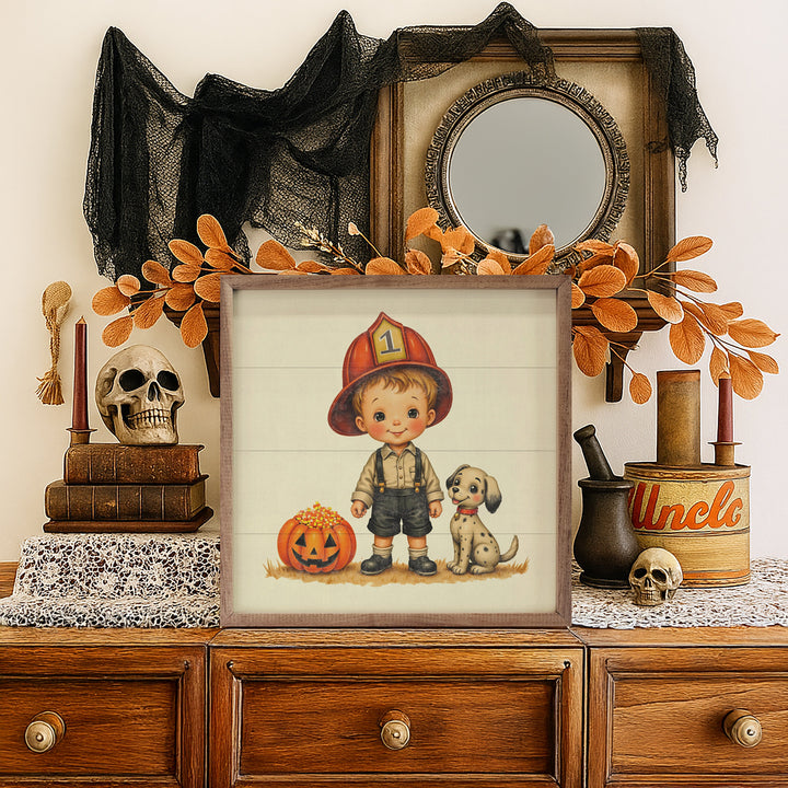 Cute Fireman Trick Or Treat