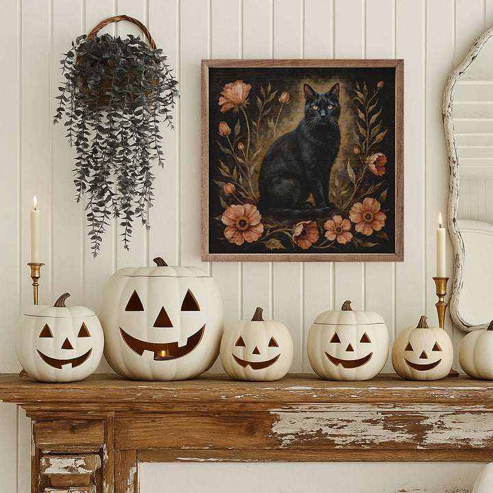 Floral Autumn Cat