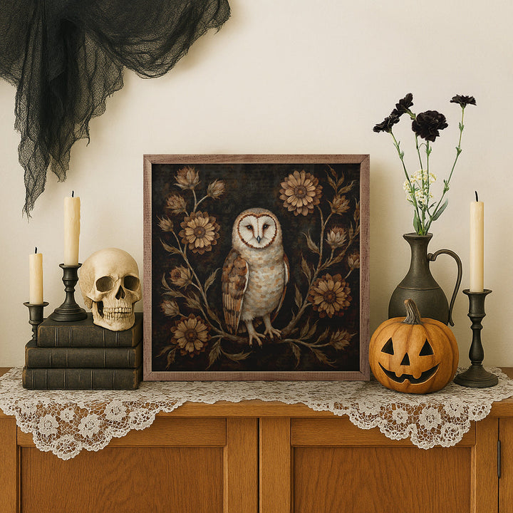 Floral Autumn Owl