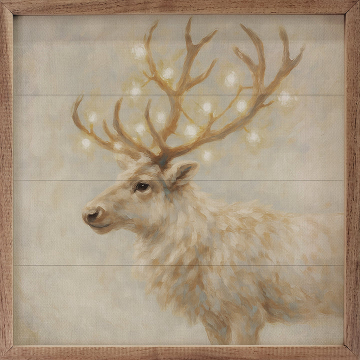 Holiday White Reindeer