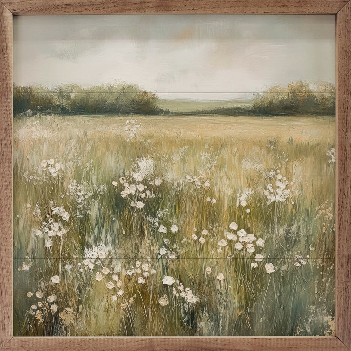 Neutral Field Of Flowers By Petals Prints Design