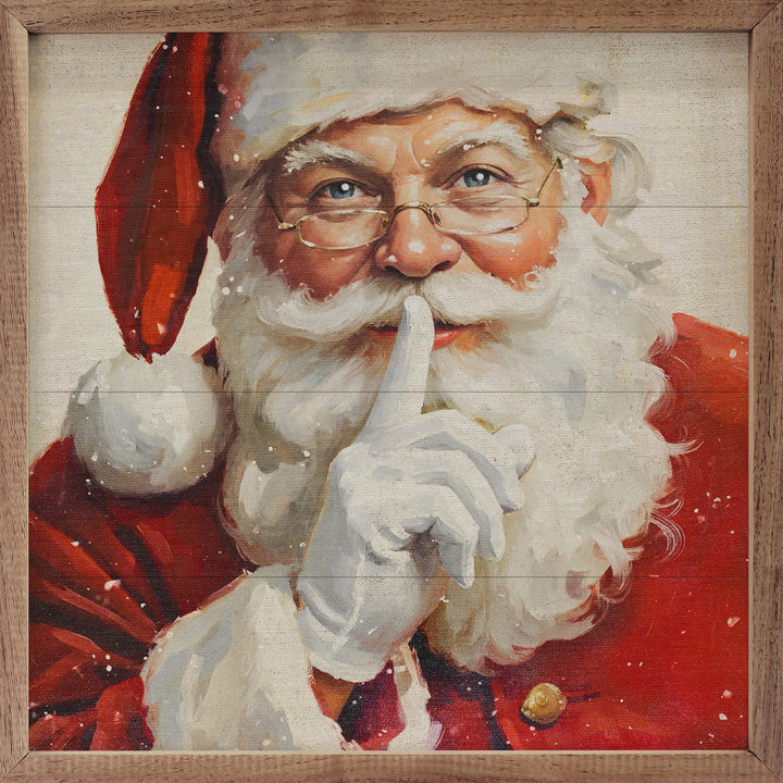 Shh Santa Claus White BG