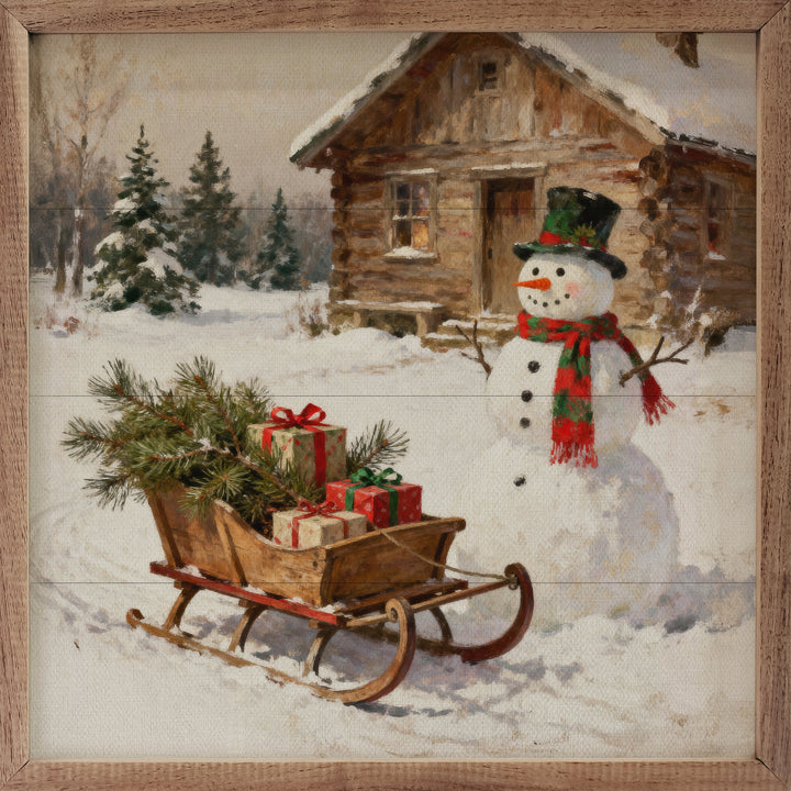 Snowman With Sleigh