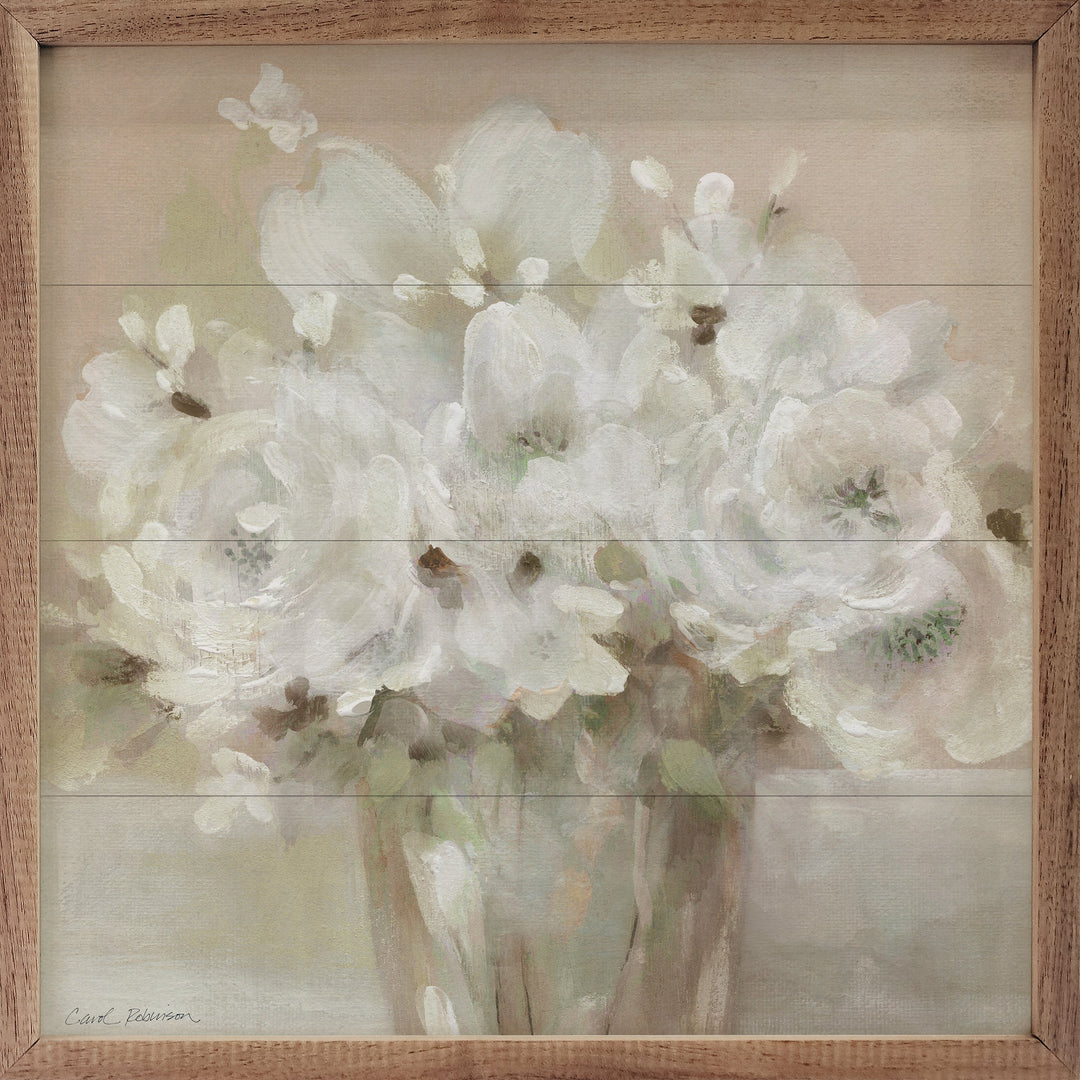 Tender White Blooms 1 By Carol Robinson