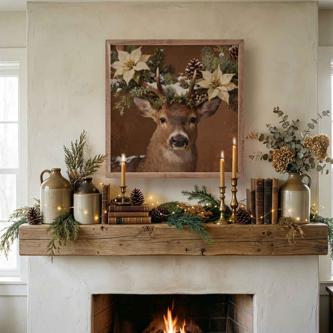 Poinsettia Deer