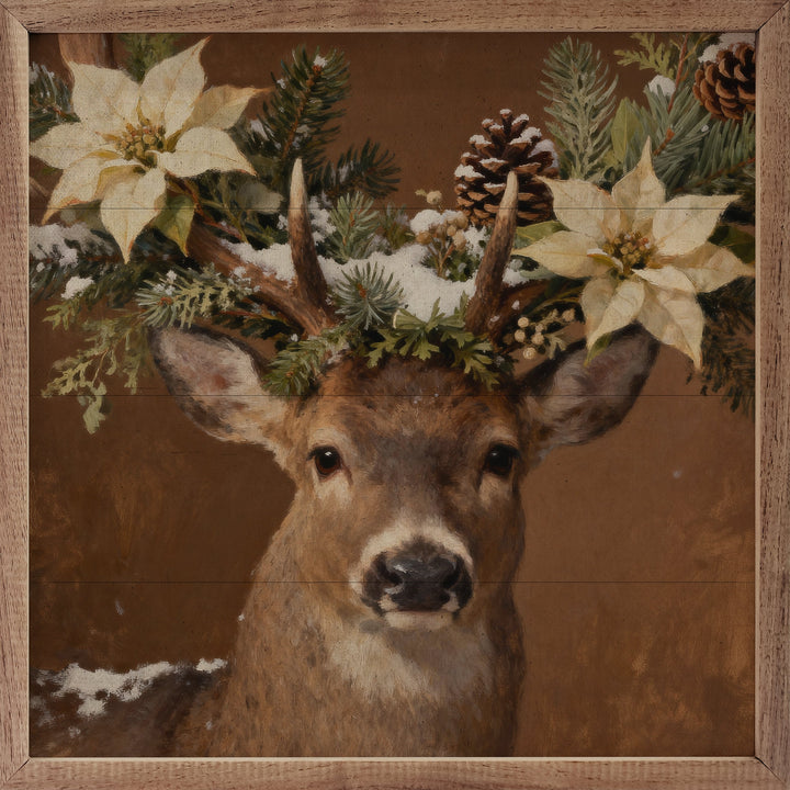 Poinsettia Deer