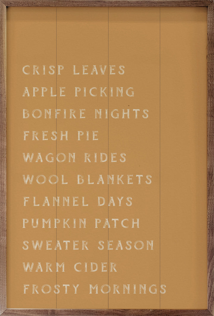 Autumn Activities List