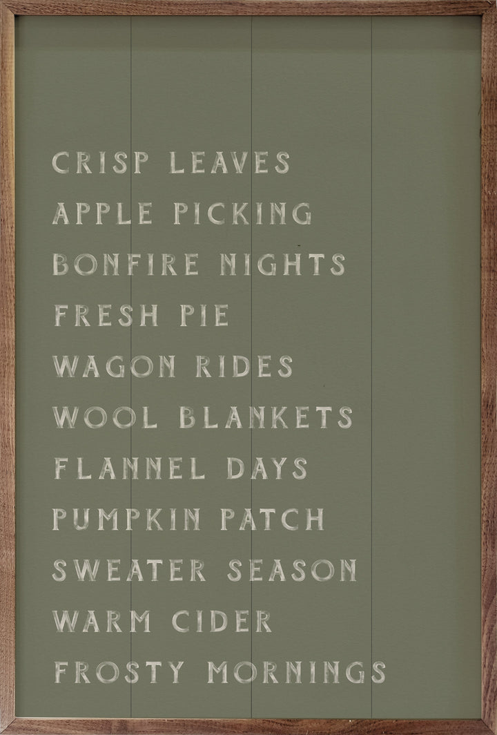 Autumn Activities List