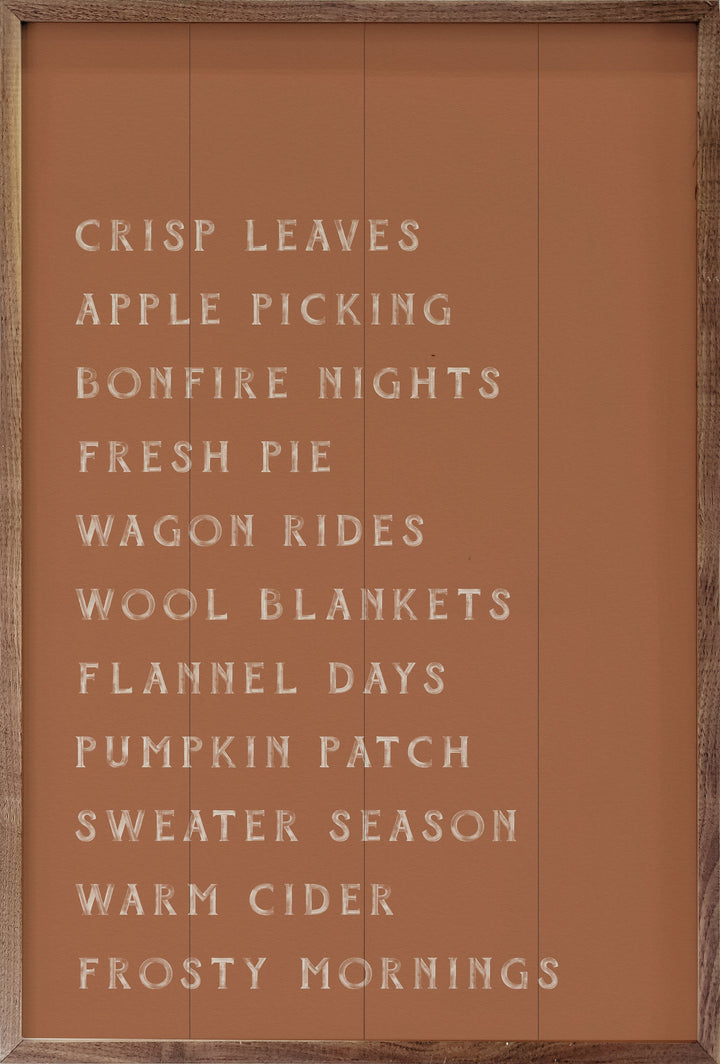 Autumn Activities List