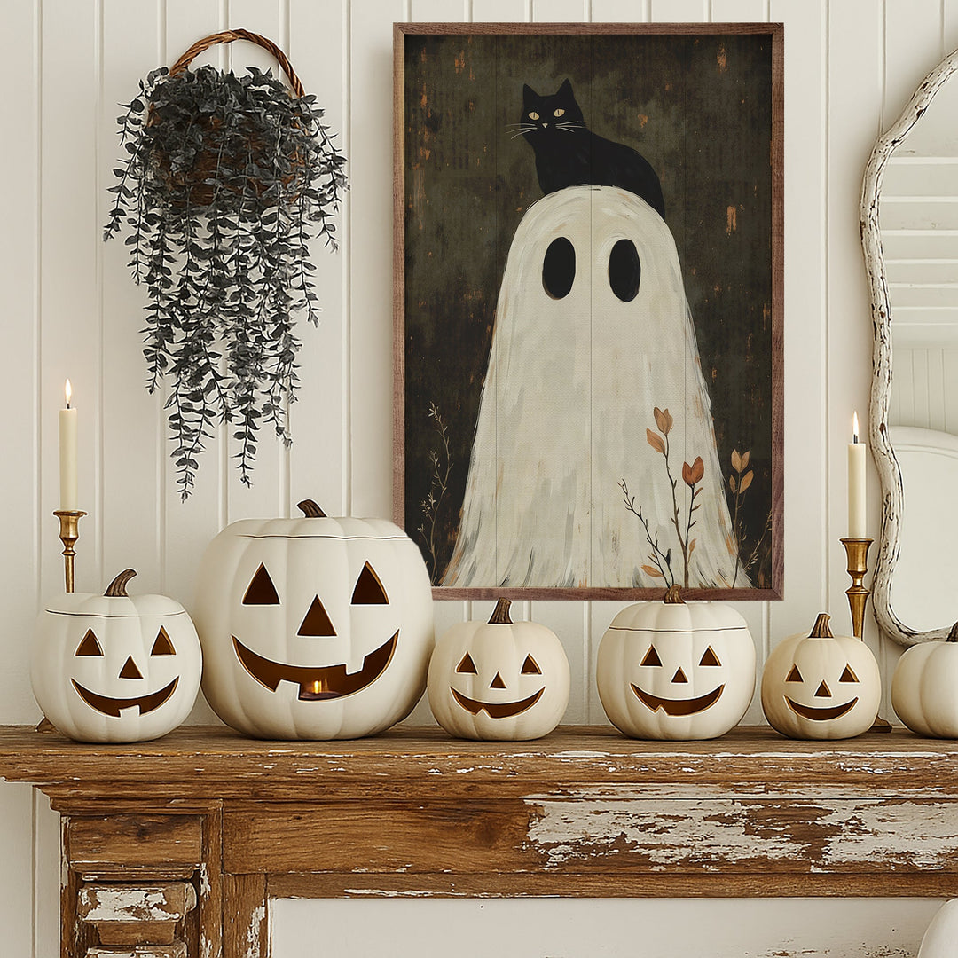 Ghost With Cat On Head