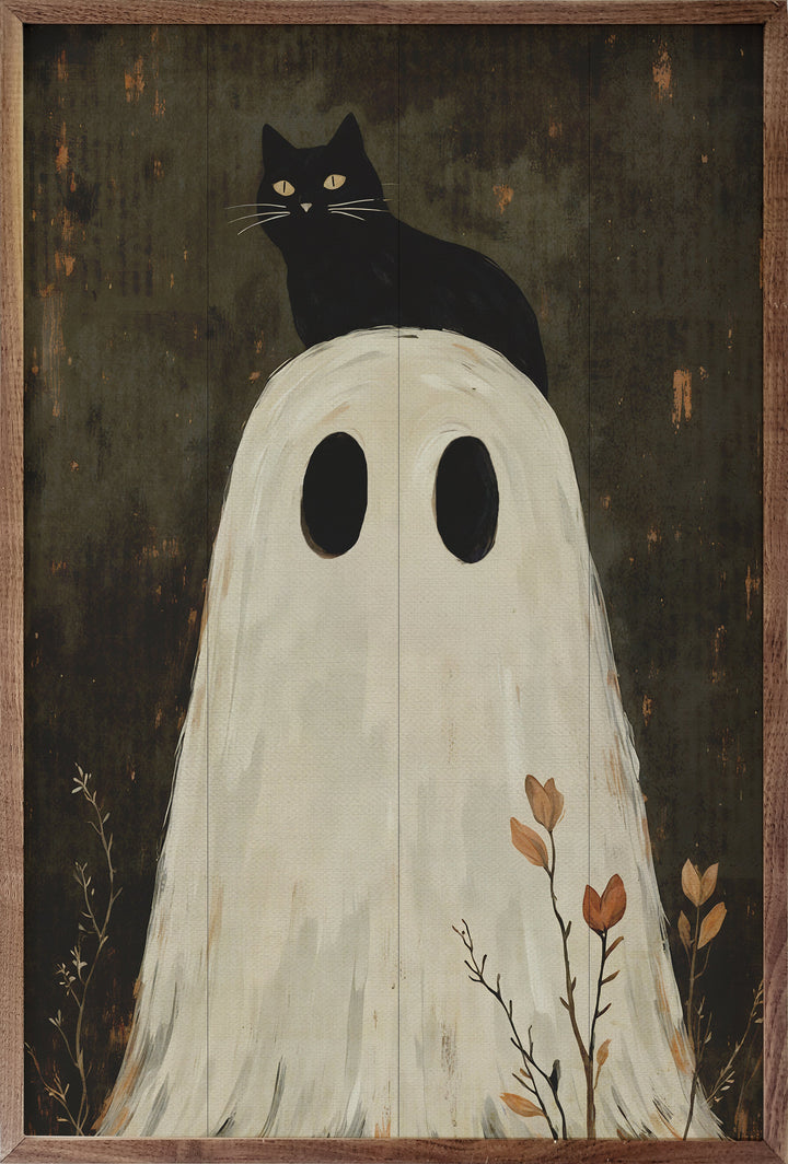 Ghost With Cat On Head