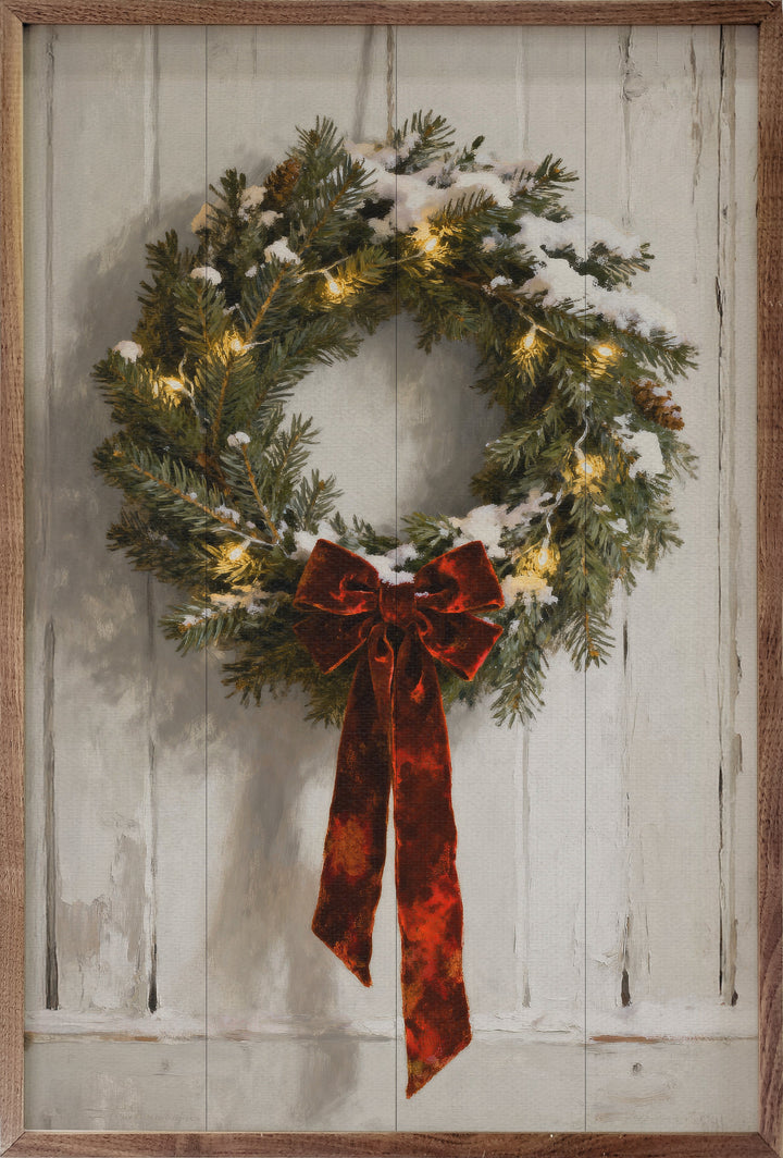 Red Velvet Ribbon Wreath