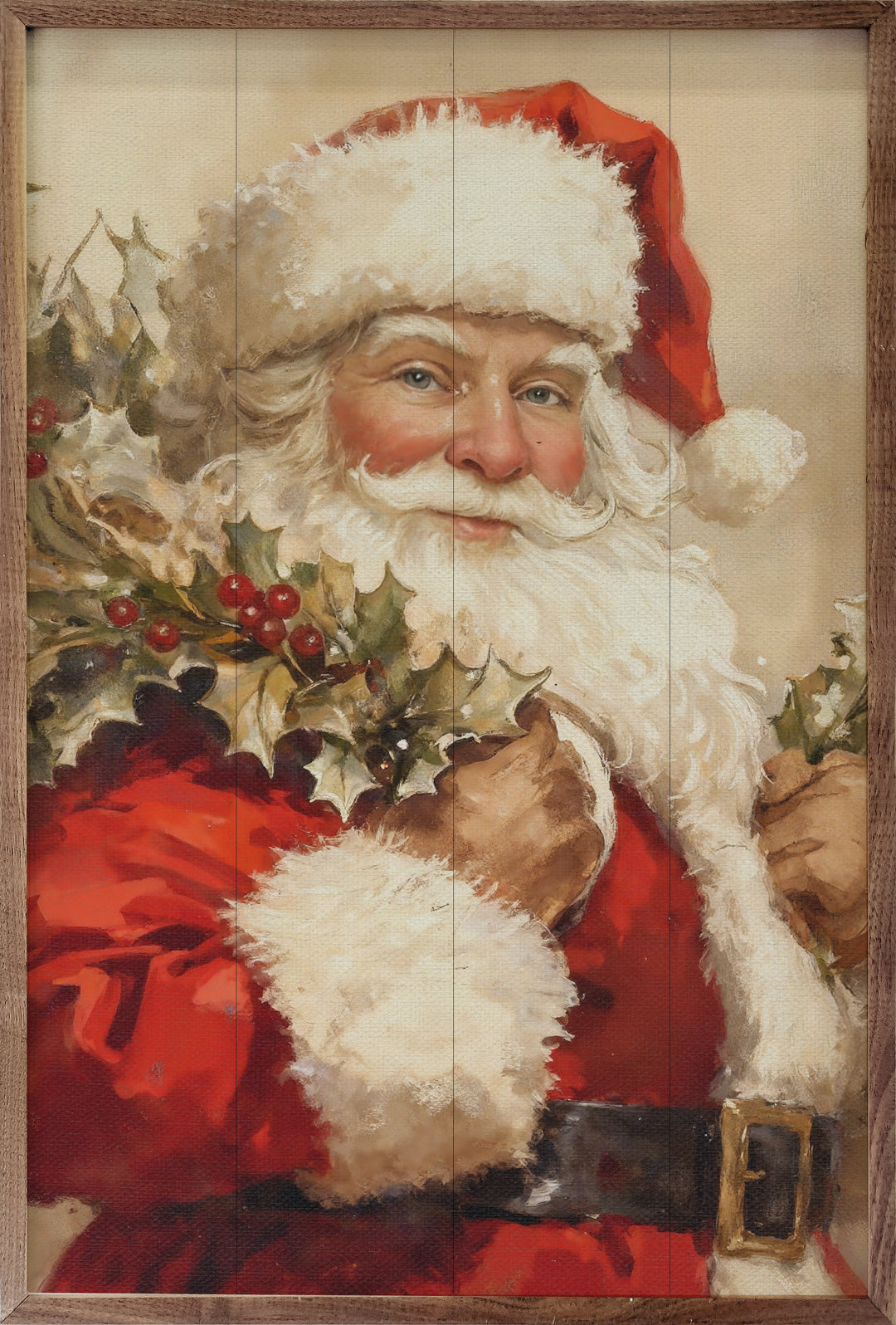 Santa With Black Belt And Mistletoe