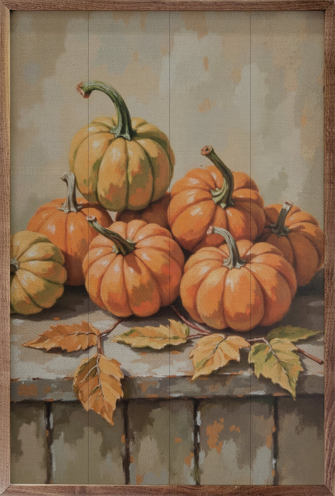 Small Pumpkin With Beech Branch