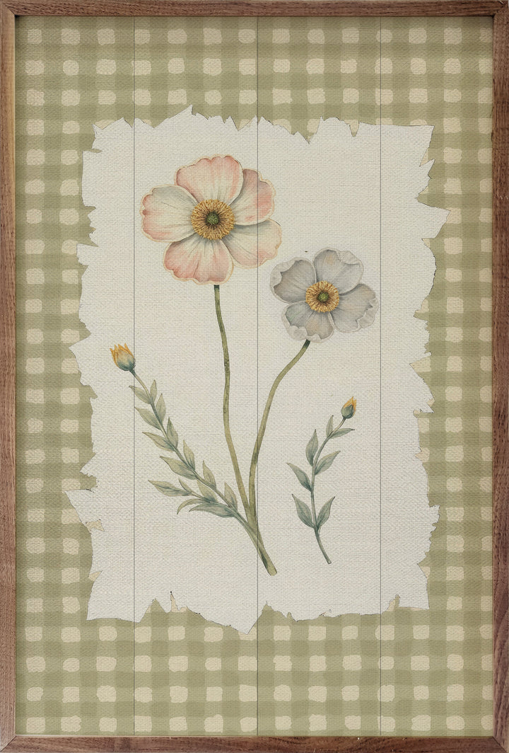Gingham Flower Print
