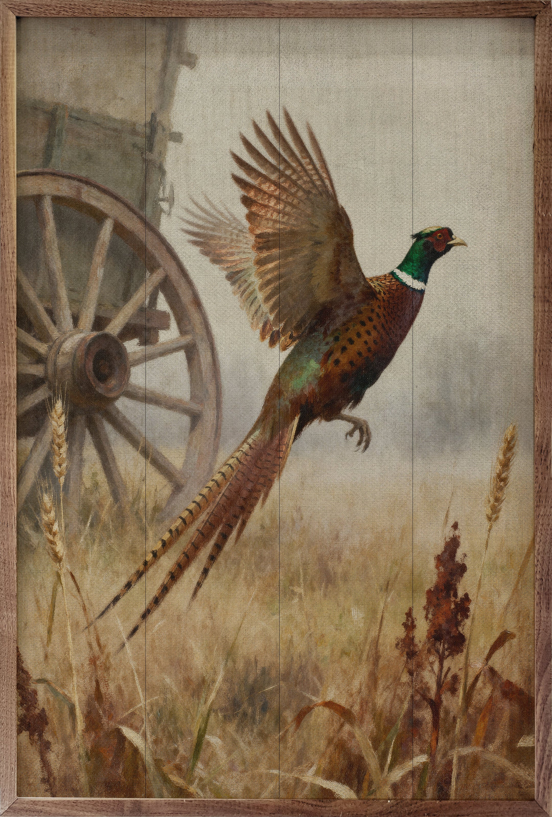 Pheasant By The Wagon