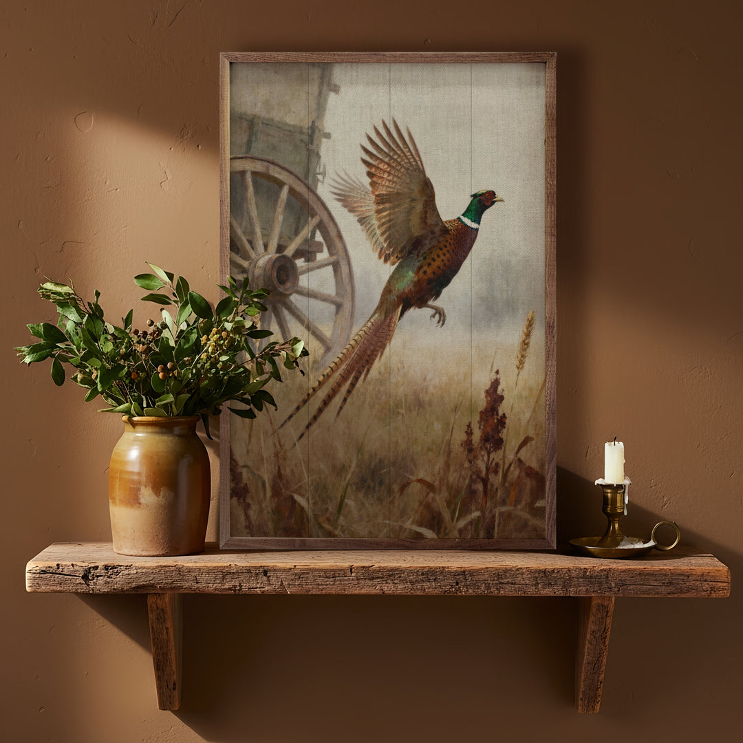 Pheasant By The Wagon