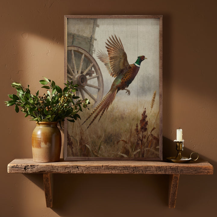 Pheasant By The Wagon