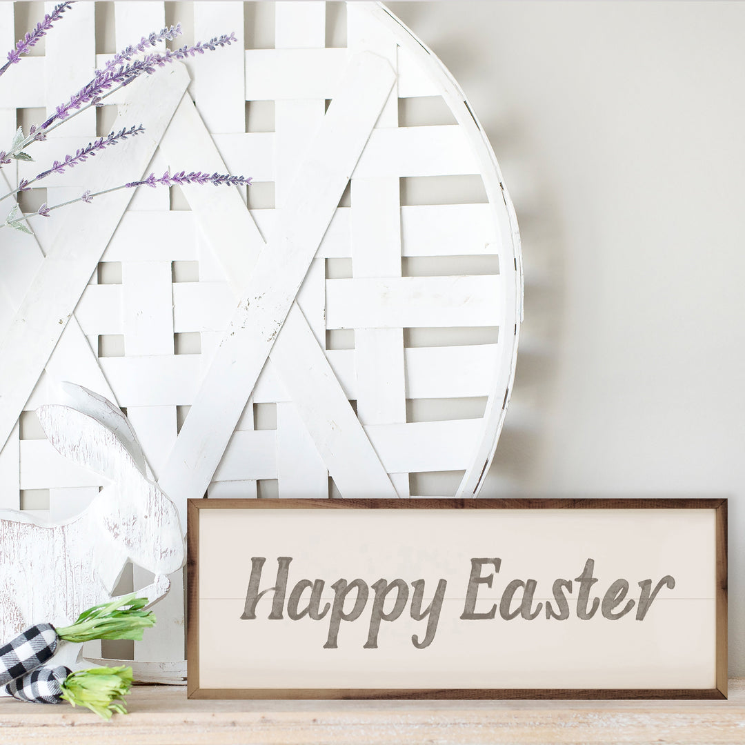 Happy Easter Gray Watercolor