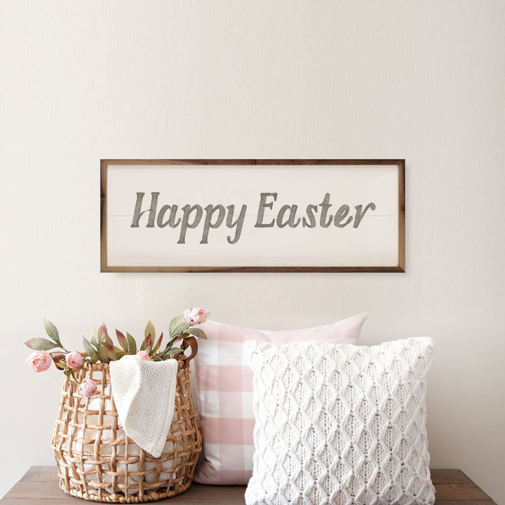 Happy Easter Gray Watercolor
