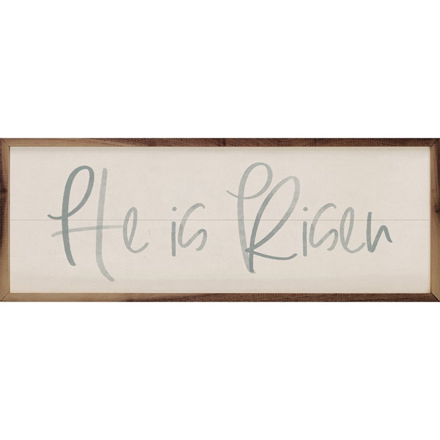 He Is Risen Blue Watercolor