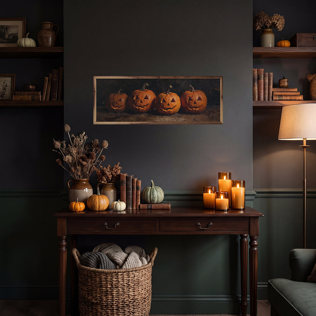 Row Of Jack O Lanterns