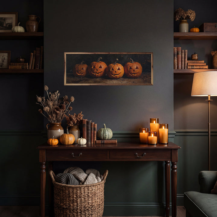 Row Of Jack O Lanterns