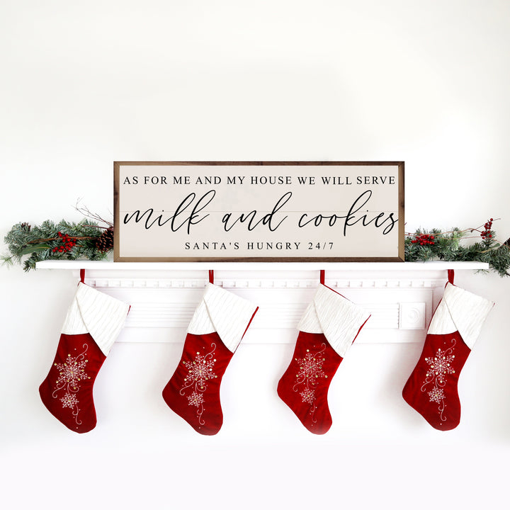 Milk And Cookies Santa's Hungry White