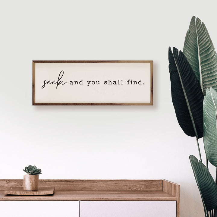 Seek And You Shall Find White
