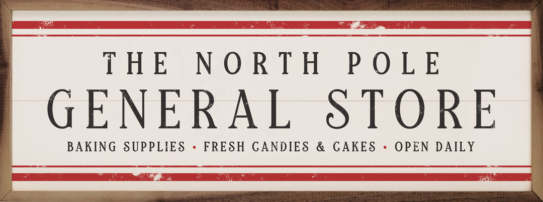 The North Pole General Store  Stripe White