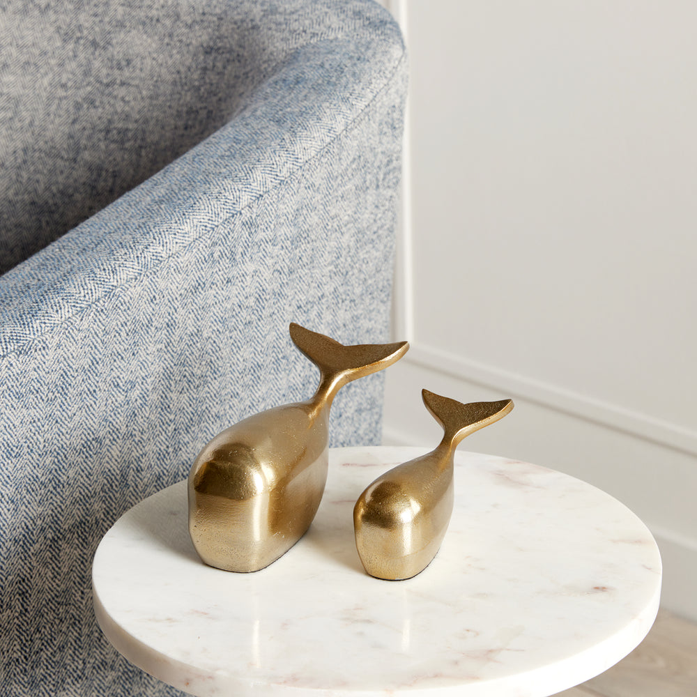 Moby Sculptures, Set Of 2, Gold