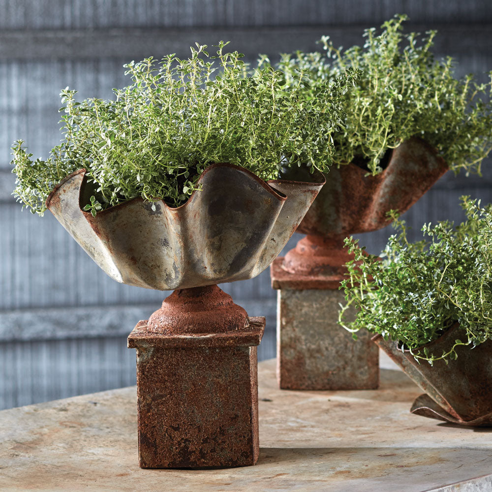 Galvanized Handkerchief Planter