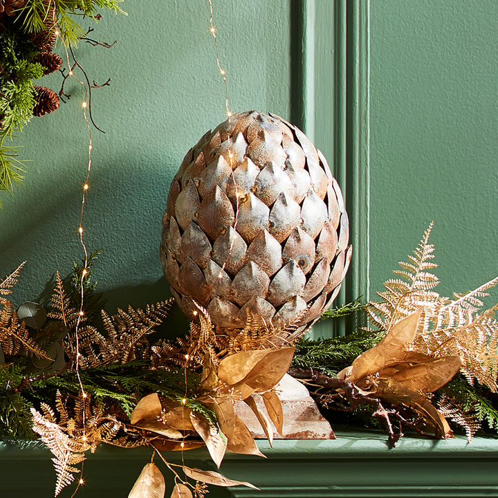 Weathered Metal Artichoke Finial