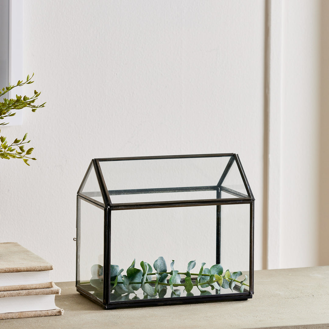 Cottage Terrarium Large, Black