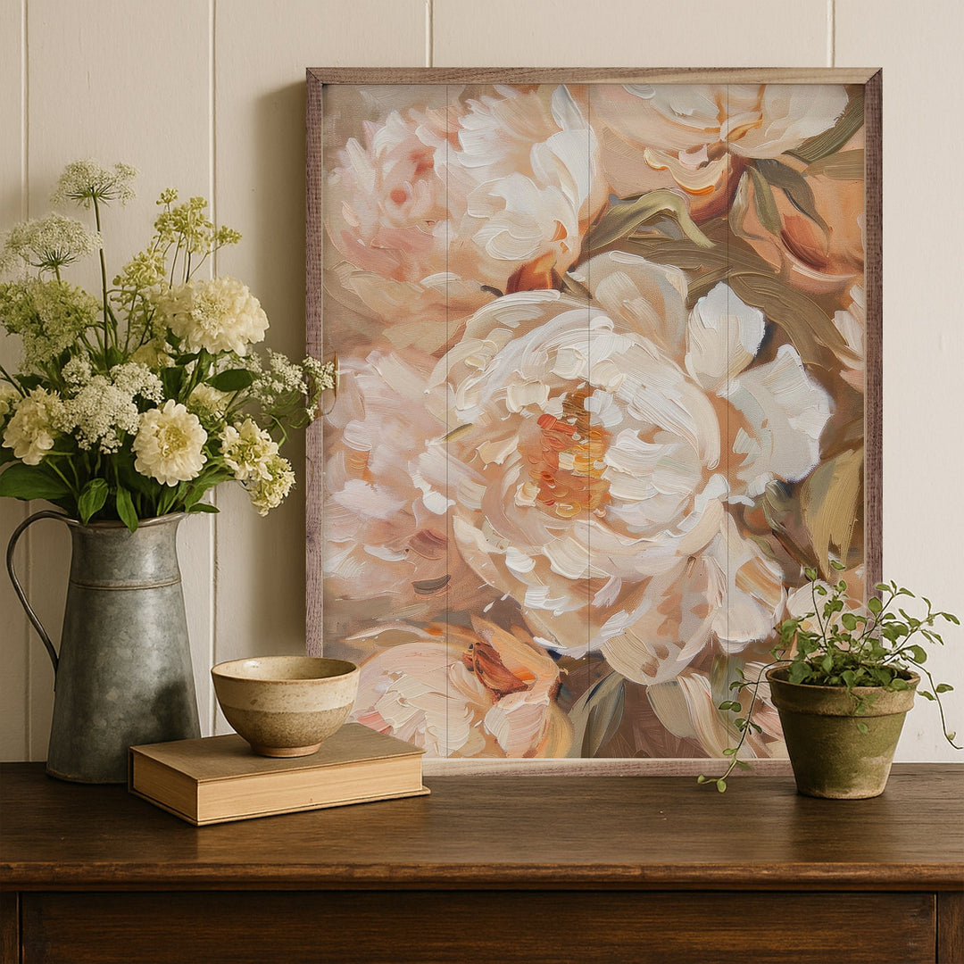 Peachy Peonies By Arlington Prints