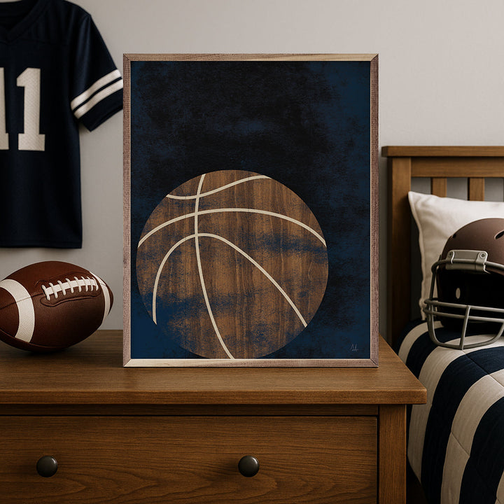 Basketball Wood By Sarah Adams