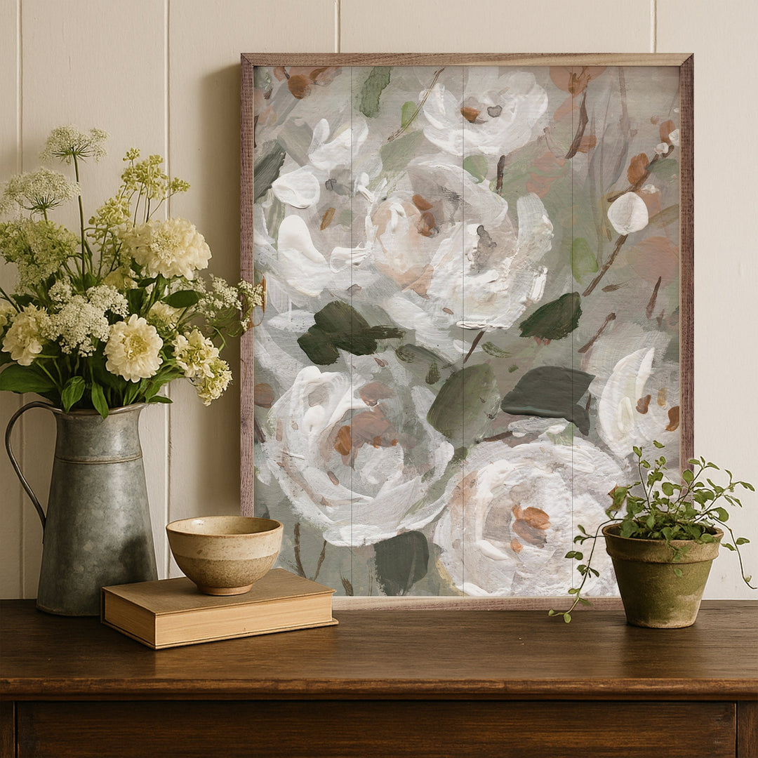 White Rose Blush Garden By Carol Robinson