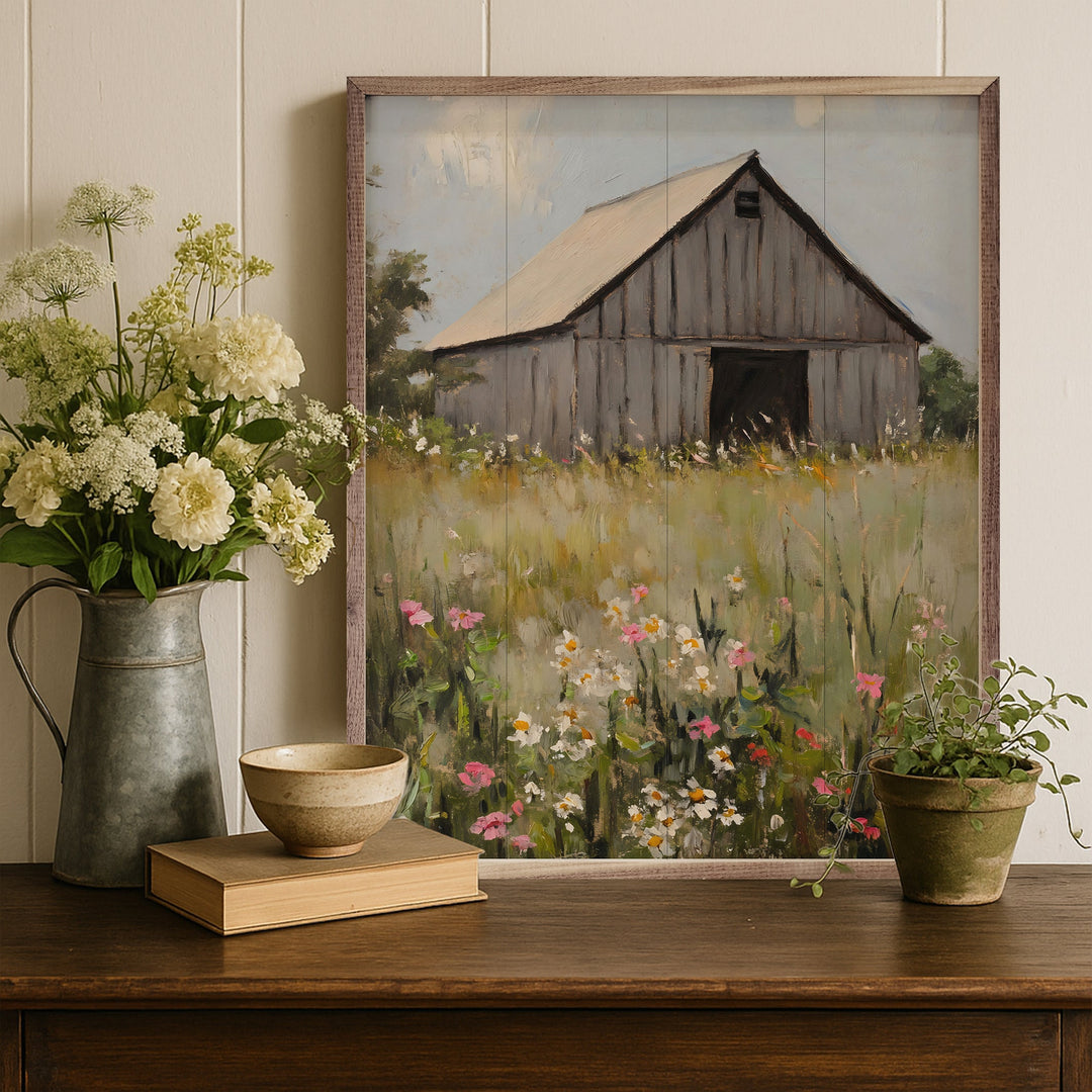 Old Floral Barn By Franklyn Gregory