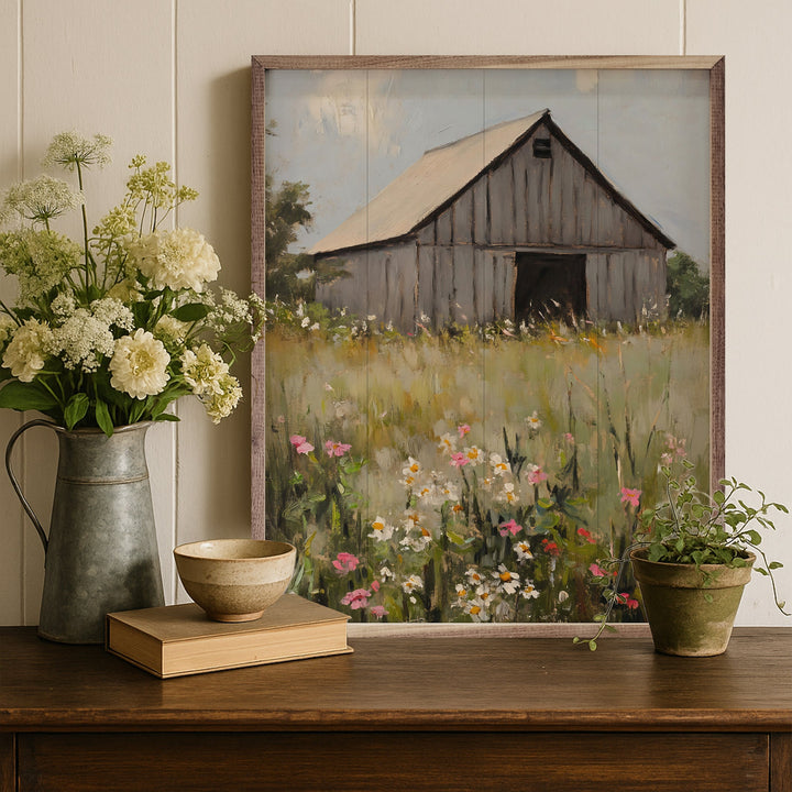 Old Floral Barn By Franklyn Gregory