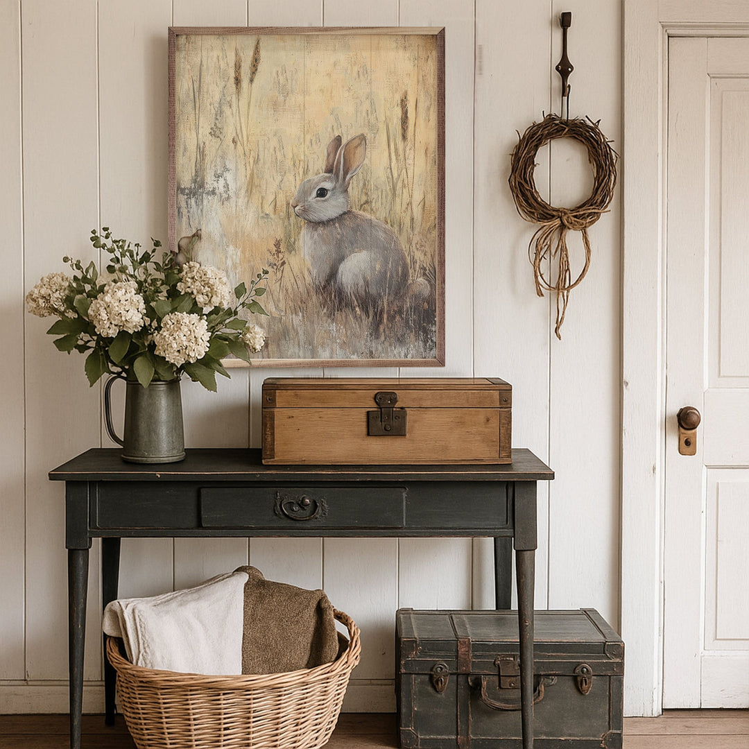 Bunny Sketched In Tall Grass By Petals Prints Design