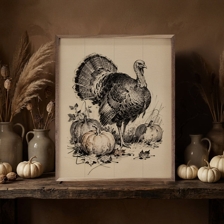 Turkey With Pumpkins
