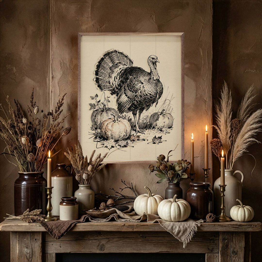 Turkey With Pumpkins