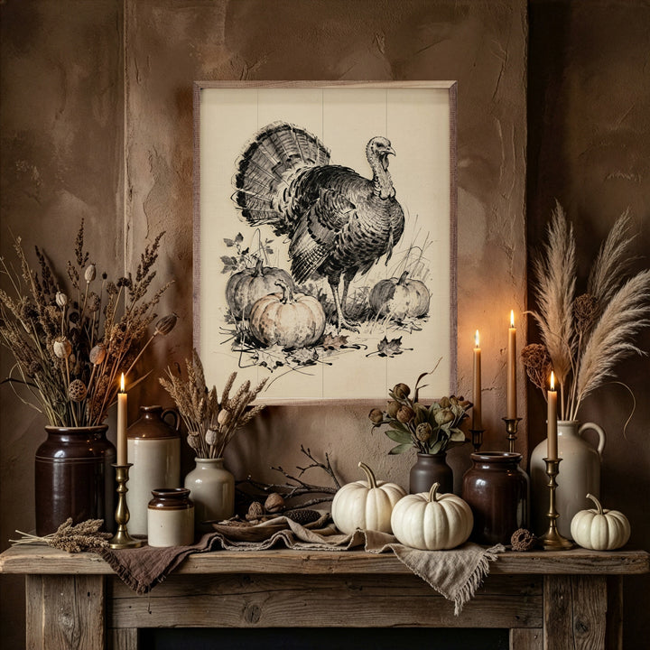 Turkey With Pumpkins