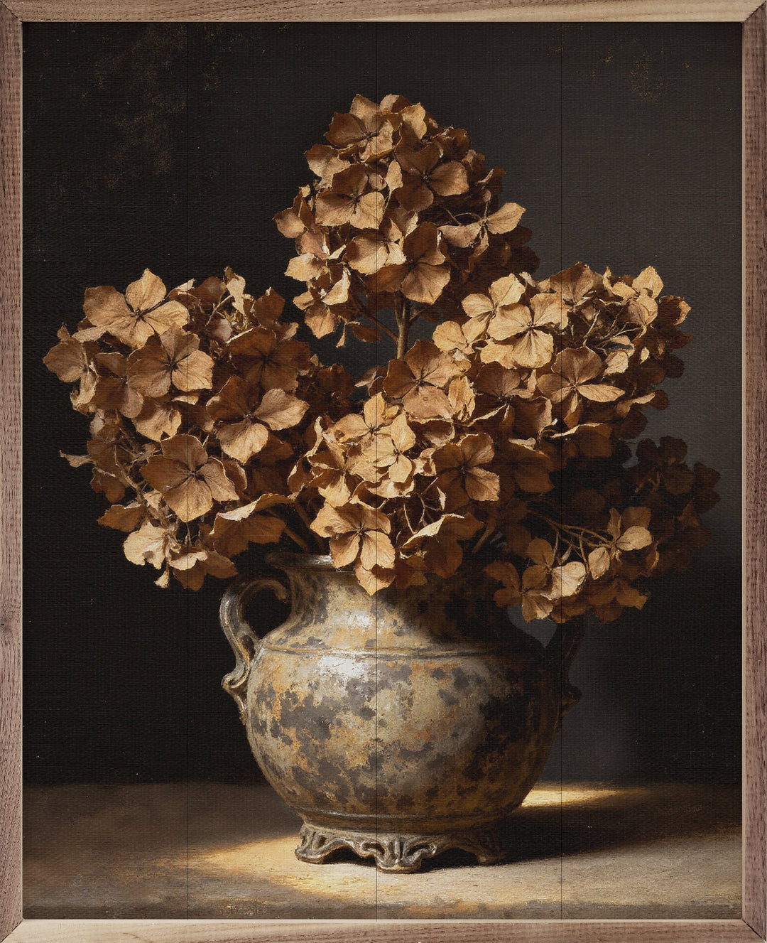 Dried Hydrangeas In Vase