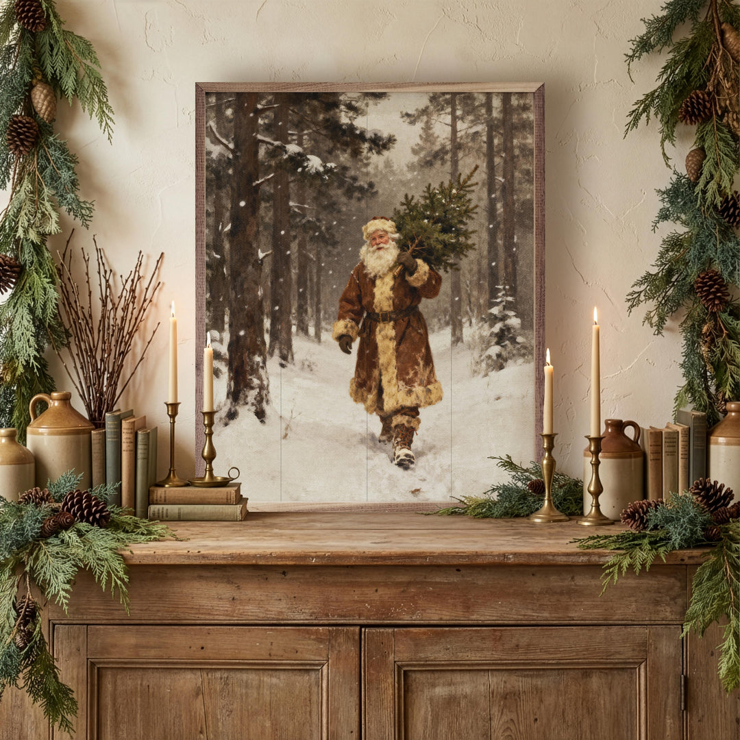Santa And The Christmas Tree