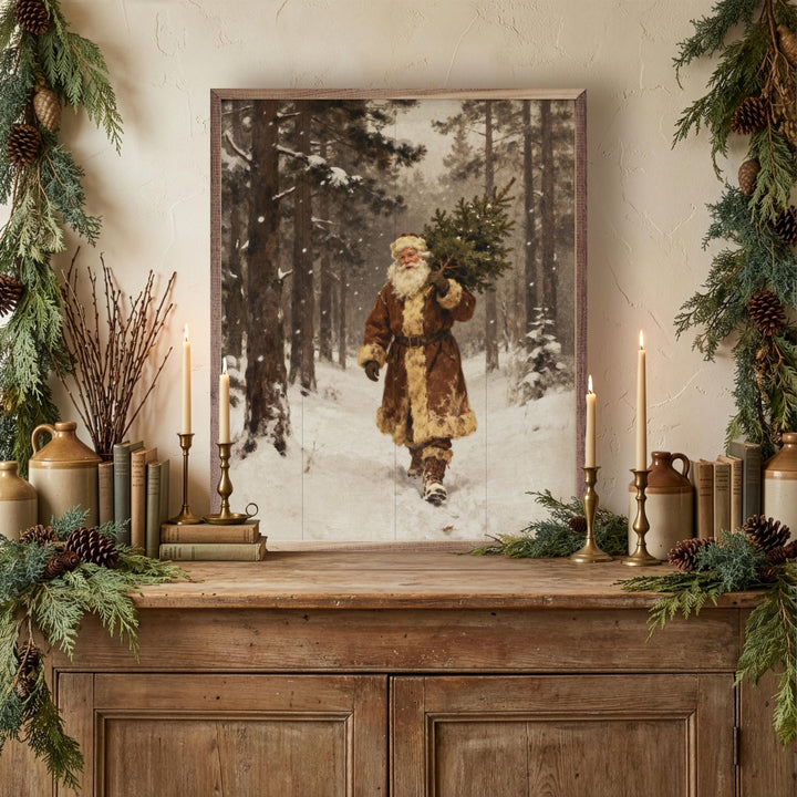 Santa And The Christmas Tree