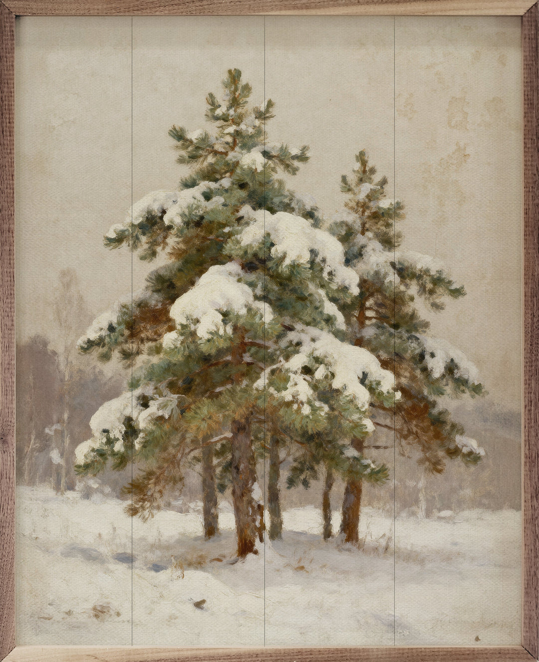 Snow Covered Pines Center