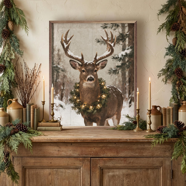 Whitetail Holiday Deer Portrait