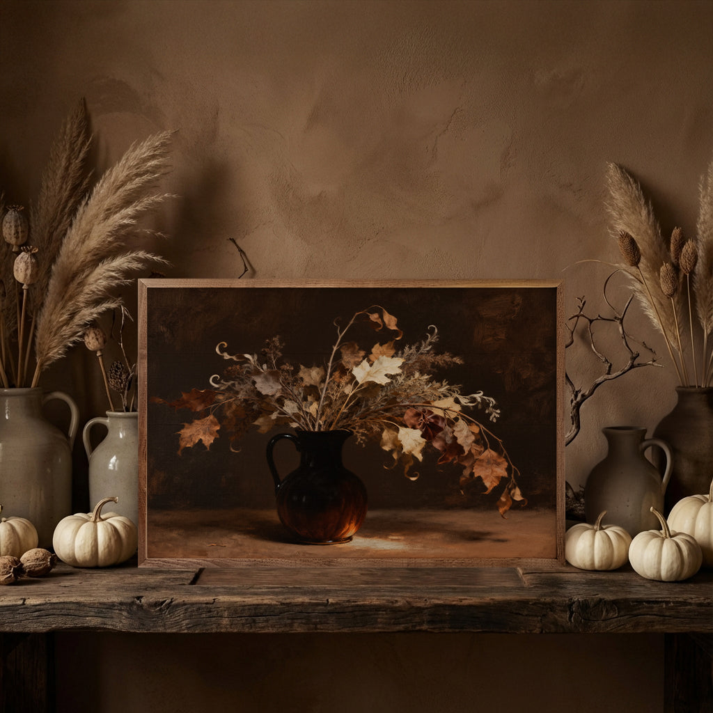 Dried Oak Leaves Dark